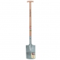 Ideal spade with step protection