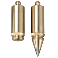 Brass plumb bob with replaceable tip