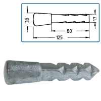 Wall bolt, forged steel, hot galvanized