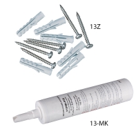 Fixing material for adhesive and screw fixing