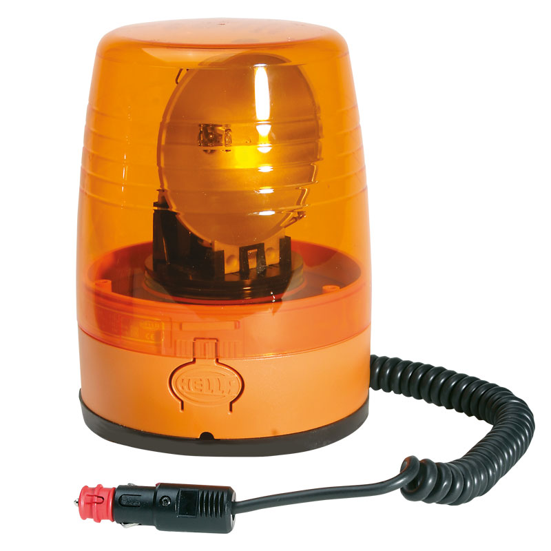 KFZ Rundumleuchte Orange 12 V mit Spiralkabel und Stecker für  Zigarettenanzünder