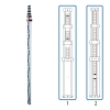 Telescopic leveling staves, import quality