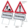 Warning sign stands, collapsible, compliant with German road traffic regulations